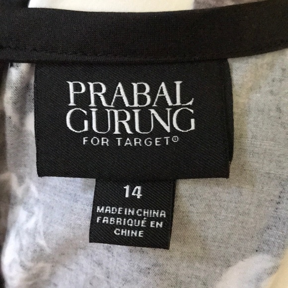 Prabal Gurung for Target Black Floral Fit and Flare Dress Size 14 Retro Print - Picture 7 of 8